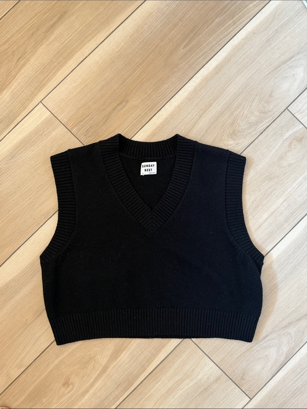 Sunday Best Winston Black Sweater Vest